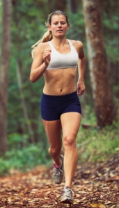 Nicely Muscular Woman Running